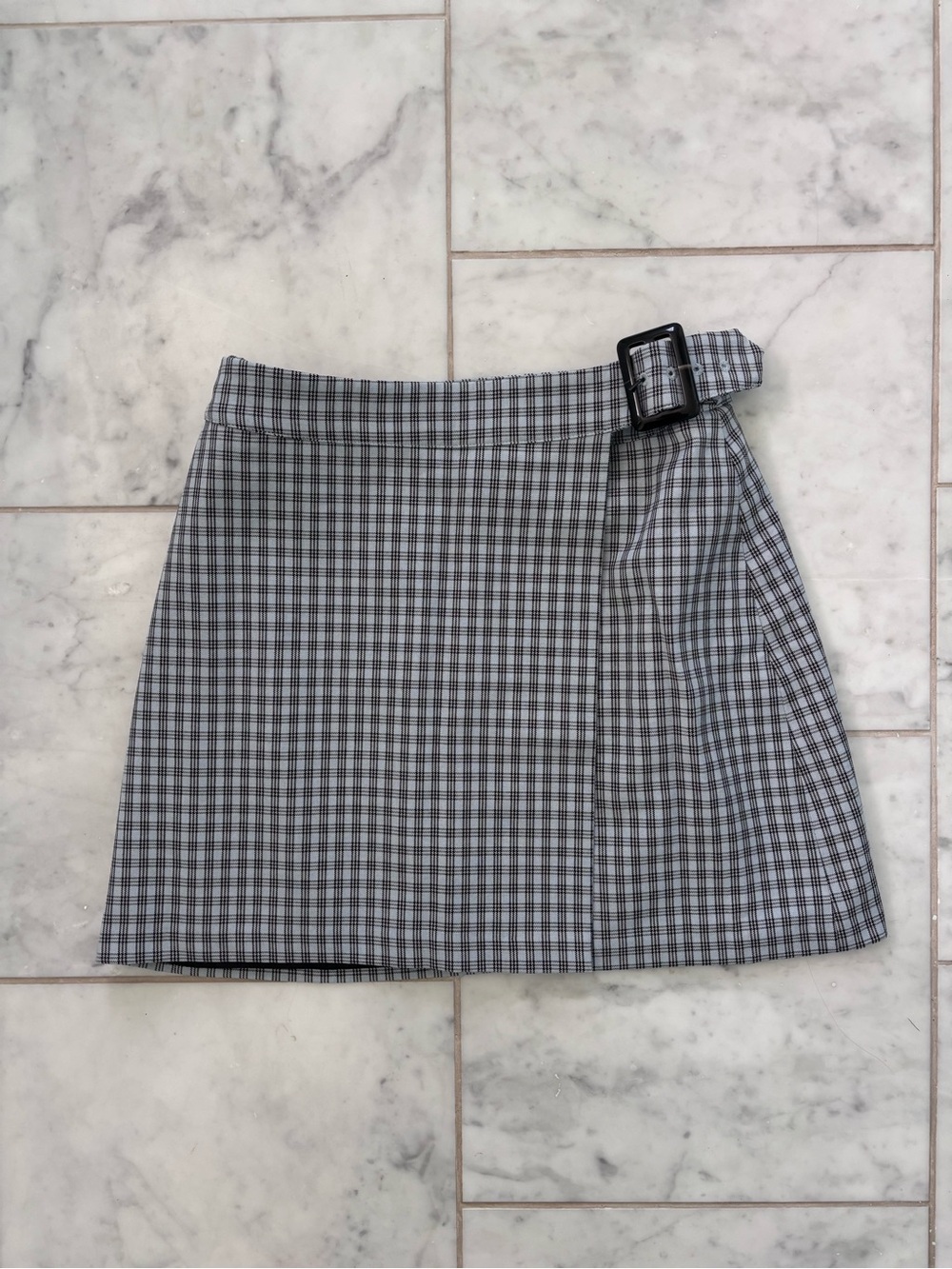 Aritzia Sunday Best blue plaid pleated mini skirt | Size 2